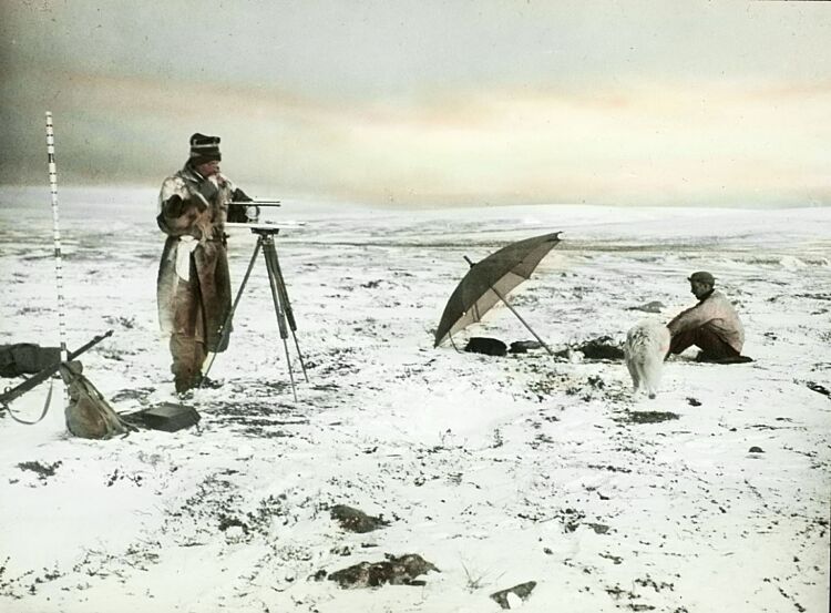 Landmålere på Bæskades. 1900.